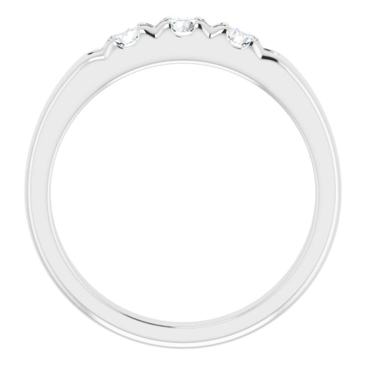 Platinum 1/2 CTW Natural Diamond Anniversary Band