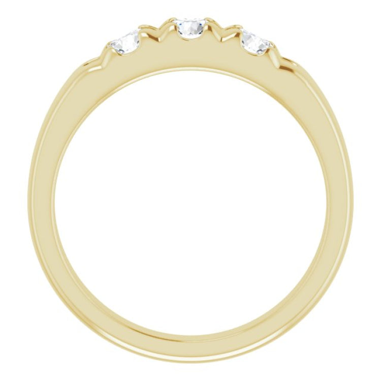 14K Yellow 3/4 CTW Natural Diamond Anniversary Band