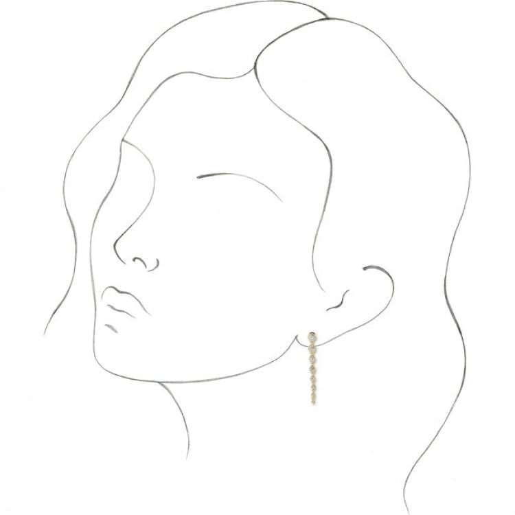 14K Yellow 1 3/4 CTW Lab-Grown Diamond Earrings