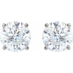 14K White 6 mm Stuller Lab-Grown Moissanite Stud Earrings