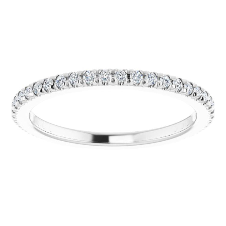 14K White 1/3 CTW Natural Diamond French-Set Anniversary Band
