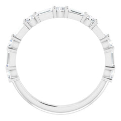 Platinum 3/4 CTW Natural Diamond Anniversary Band