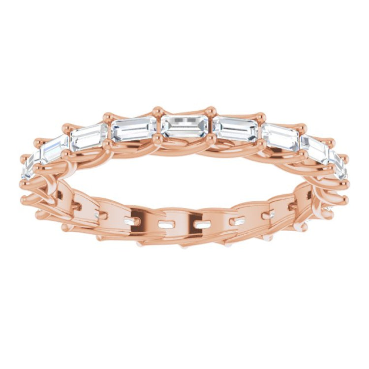 14K Rose 9/10 CTW Lab-Grown Diamond Eternity Band