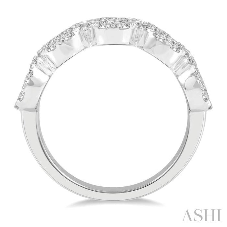 1 1/2 ctw 5-Stone Lovebright Round Cut Diamond Ring in 14K White Gold