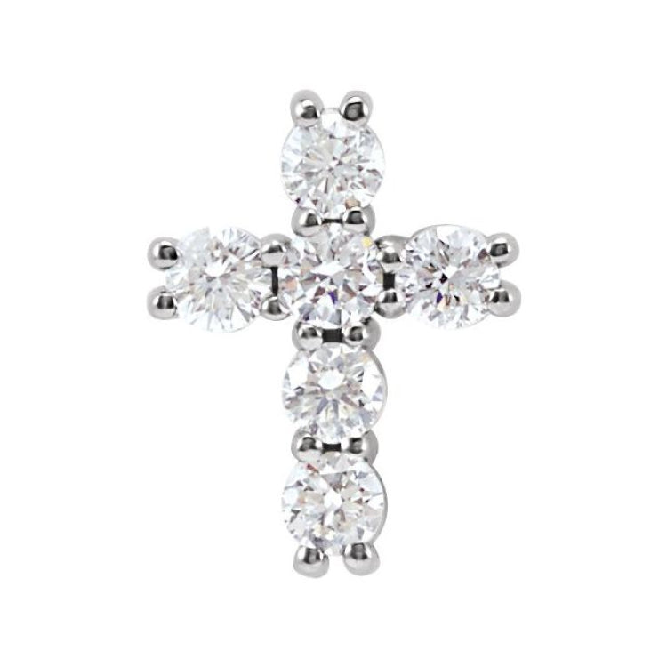 14K White 1/4 CTW Lab-Grown Diamond Pendant