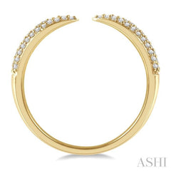 1/5 Ctw Round Cut Diamond Open Claw Fashion Ring in 14K Yellow Gold