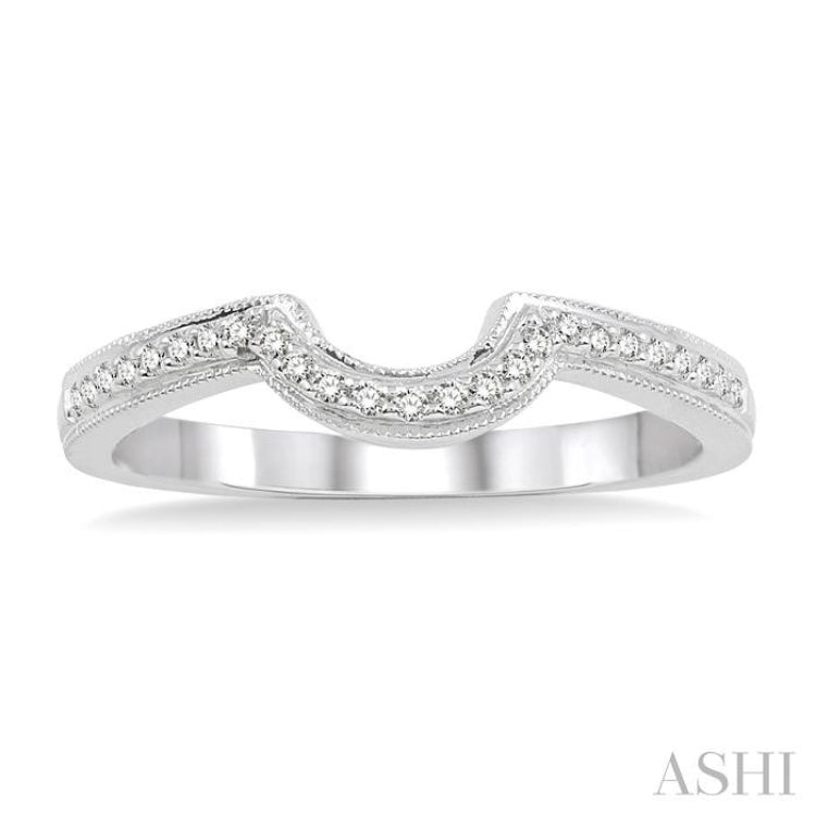 1/4 Ctw Round Cut Diamond Wedding Band in 14K White Gold