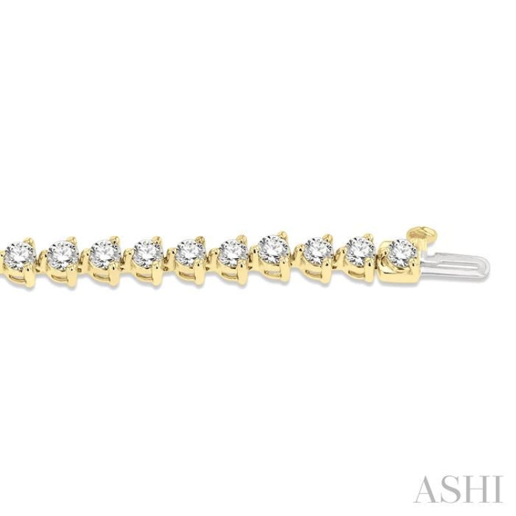 6.00CT RDDM 3 Prong Tennis Bracelet YG 14K-G*