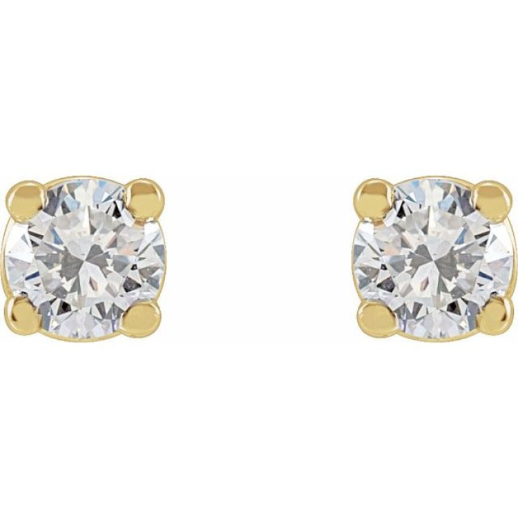 14K Yellow 1/3 CTW Lab-Grown Diamond Stud Earrings