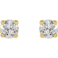 14K Yellow 1/3 CTW Lab-Grown Diamond Stud Earrings