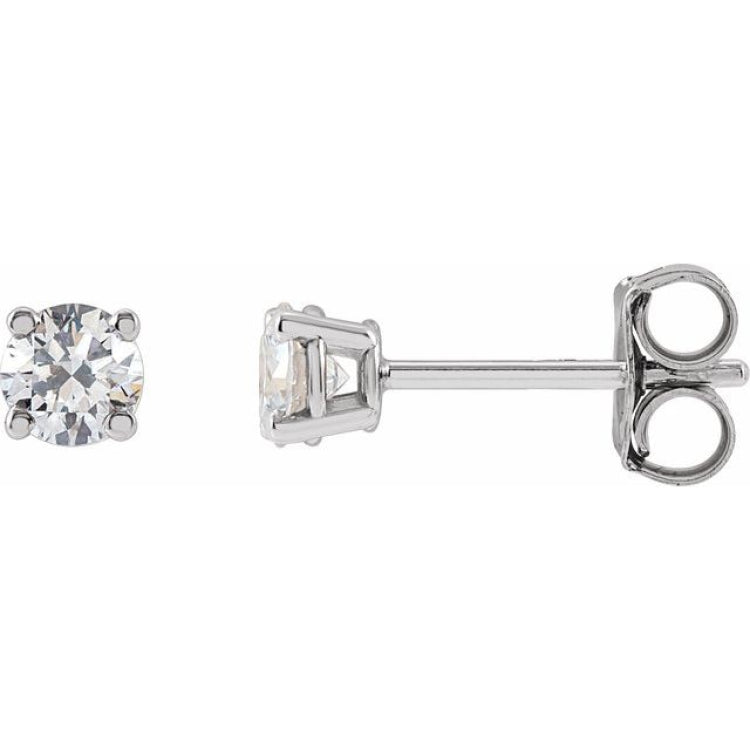 14K White 1/3 CTW Lab-Grown Diamond Stud Earrings