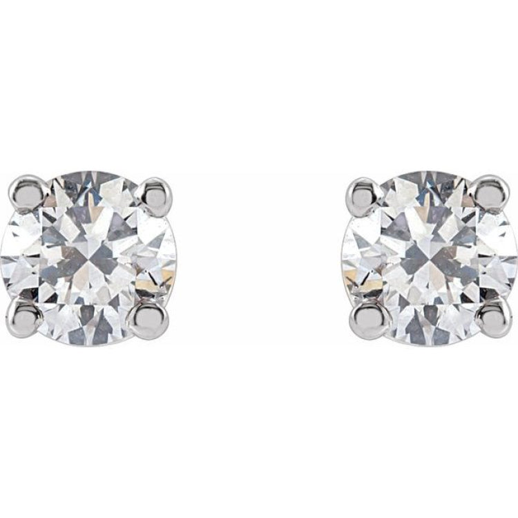 14K White 1/3 CTW Lab-Grown Diamond Stud Earrings