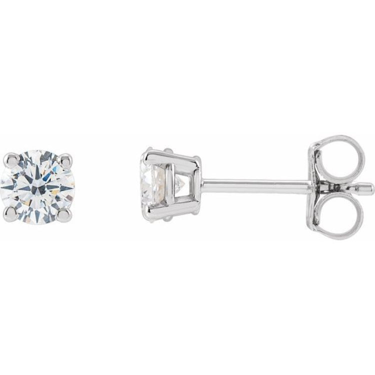 14K White Gold 1/2 CTW Lab-Grown Diamond Earrings