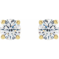 14K Yellow 3/4 CTW Lab-Grown Diamond Stud Earrings