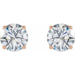 14K Rose 2 CTW Lab-Grown Diamond Stud Earrings