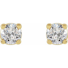 14K Yellow 1/3 CTW Lab-Grown Diamond Stud Earrings