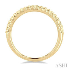1/5 ctw Rope Border Round Cut Diamond Fashion Band in 14K Yellow Gold