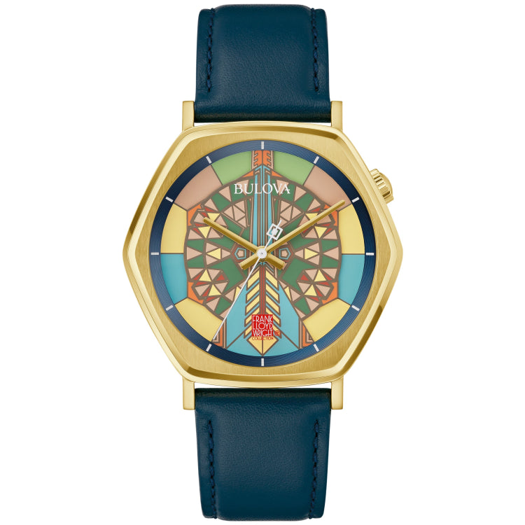 Bulova Stainless Steel Frank Lloyd Wright Mens Watch