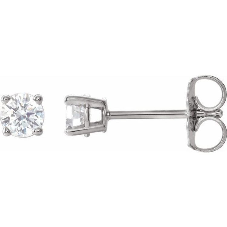 Sterling Silver 1/3 CTW Natural Diamond Stud Earrings