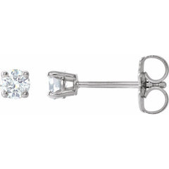 Sterling Silver 1/6 CTW Natural Diamond Stud Earrings
