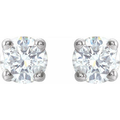 Sterling Silver 1/6 CTW Natural Diamond Stud Earrings