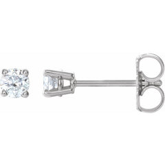 Platinum 3/8 CTW Natural Diamond Stud Earrings