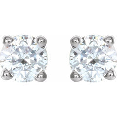 Platinum 3/8 CTW Natural Diamond Stud Earrings