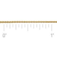 14K Yellow Gold-Filled 1.8 mm Wheat Chain by the Inch