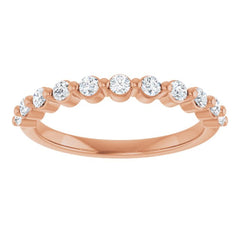 14K Rose 1/2 CTW Lab-Grown Diamond Anniversary Band