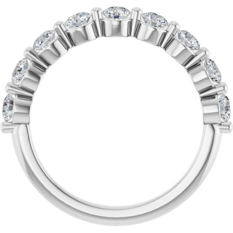 14K White 9/10 CTW Lab-Grown Diamond Anniversary Band