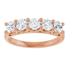 14K Rose 1 CTW Lab-Grown Diamond Anniversary Band