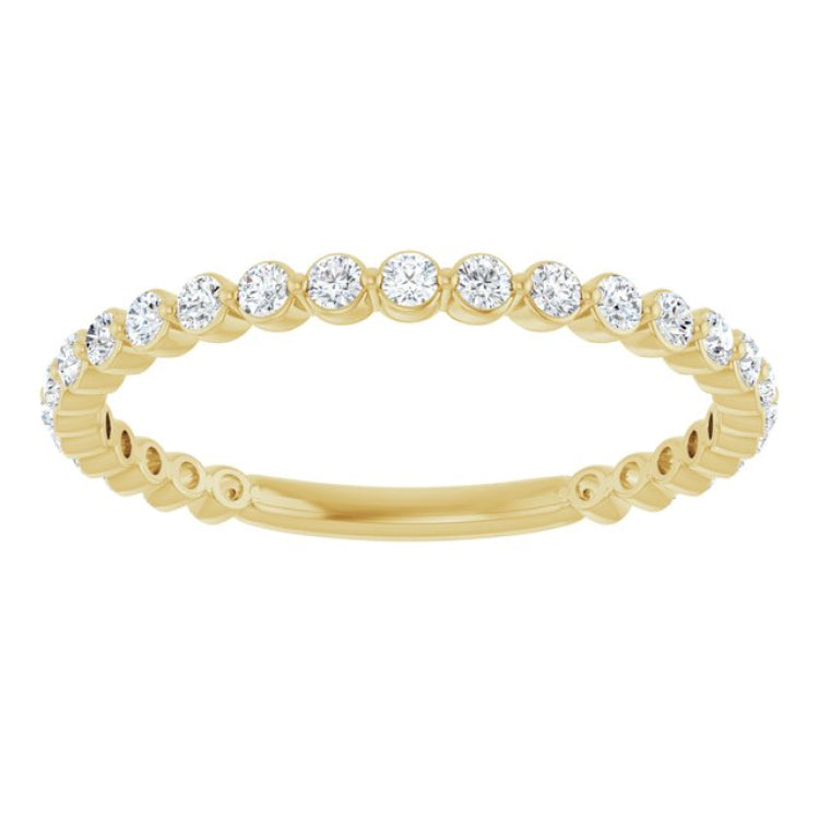 14K Yellow 1/3 CTW Lab-Grown Diamond Anniversary Band