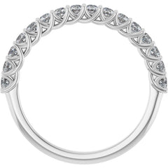 14K White 1/2 CTW Natural Diamond Anniversary  Band