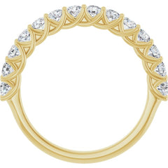 14K Yellow 7/8 CTW Natural Diamond Anniversary  Band