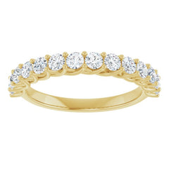 14K Yellow 7/8 CTW Natural Diamond Anniversary  Band