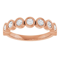 14K Rose 1/2 CTW Lab-Grown Diamond  Anniversary Band