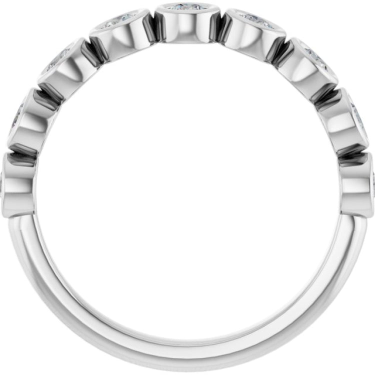 Platinum 1/2 CTW Lab-Grown Diamond  Anniversary Band