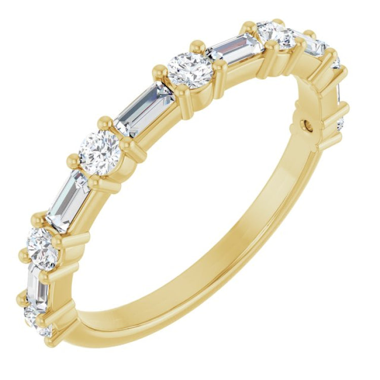 14K Yellow 5/8 CTW Lab-Grown Diamond  Anniversary Band