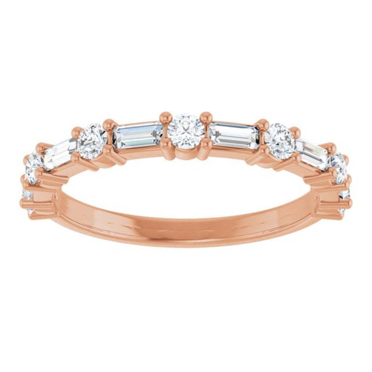 14K Rose 5/8 CTW Lab-Grown Diamond  Anniversary Band