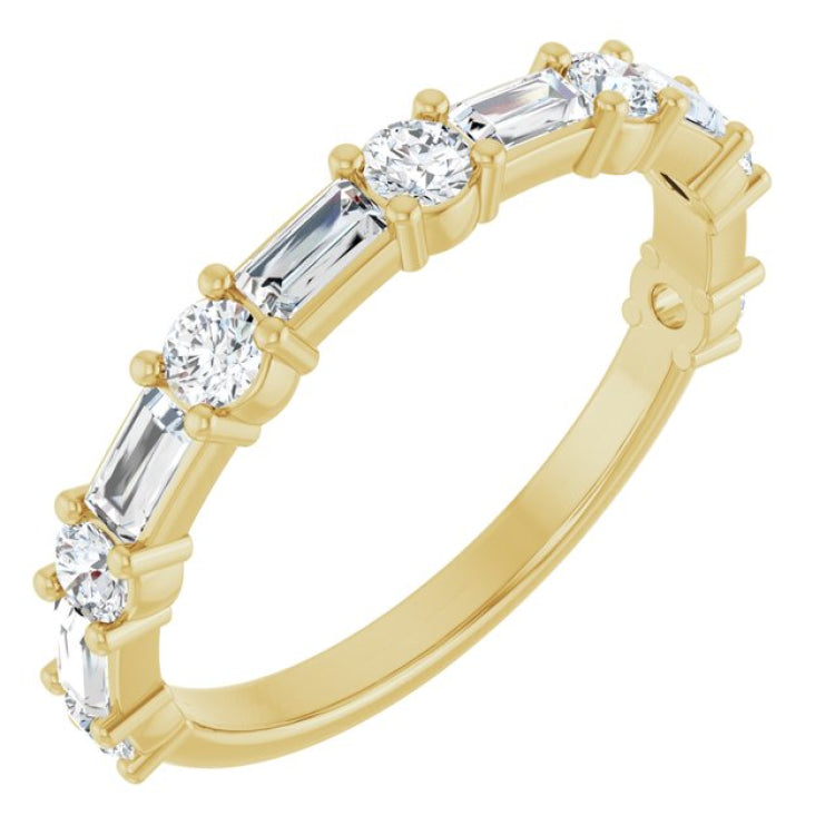 14K Yellow 3/4 CTW Lab-Grown Diamond  Anniversary Band