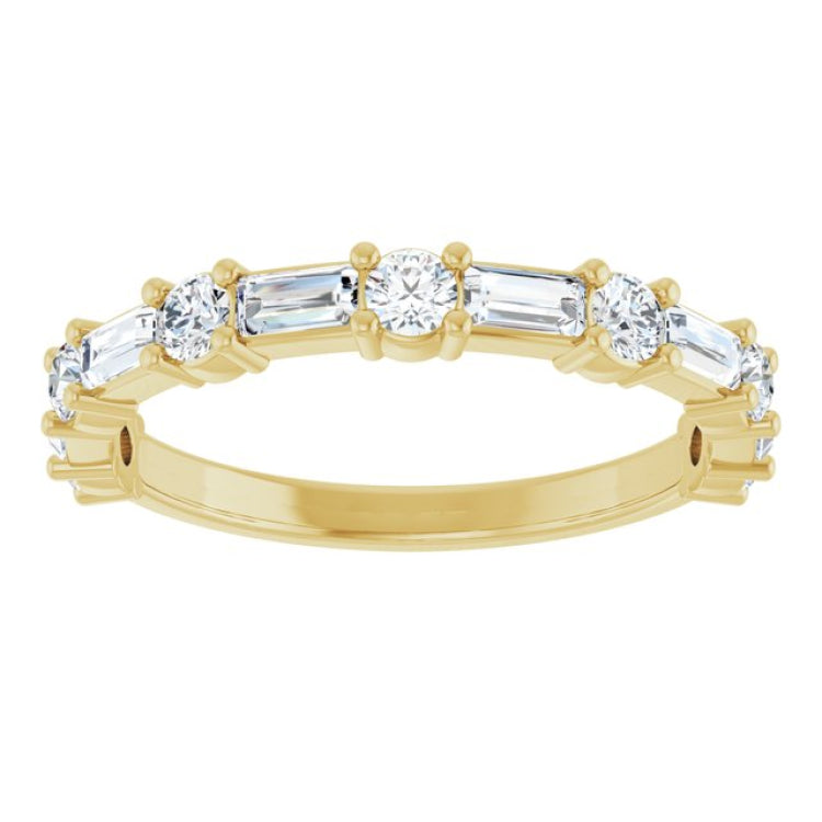 14K Yellow 3/4 CTW Lab-Grown Diamond  Anniversary Band