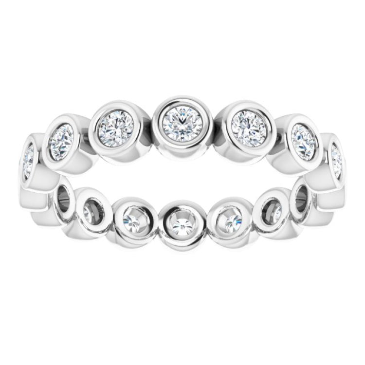 14K White 1/2 CTW Lab-Grown Diamond  Eternity Band