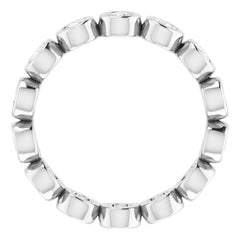 14K White 1 CTW Lab-Grown Diamond  Eternity Band