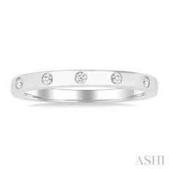 1/4 Ctw Spaced Round Cut Diamond Fashion Band in 14K White Gold