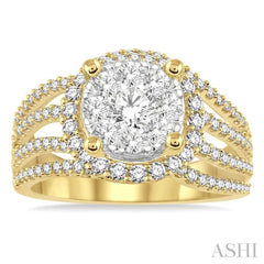 1 Ctw Diamond Lovebright Ring in 14K Yellow Gold