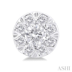 1/6 Ctw Lovebright Petite Round Shape Round Cut Diamond Fashion Stud Earring in 10K White Gold