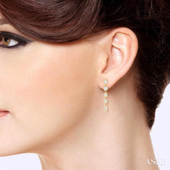 1 Ctw Bezel Set Mixed Diamond Cut Fashion Earrings in 14K Yellow Gold