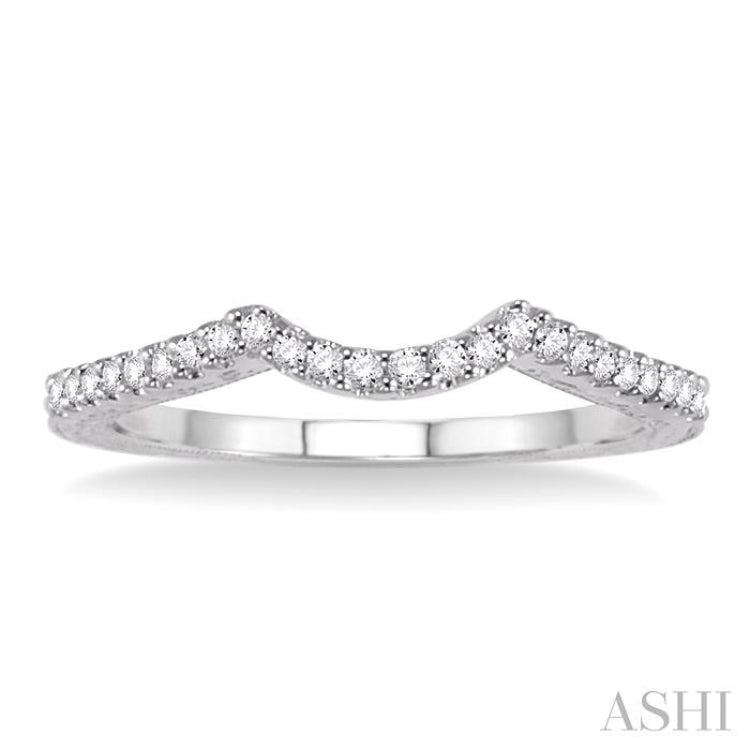 1/8 Ctw Diamond Matching Wedding Band in 14K White Gold