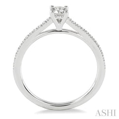 1/10 Ctw Diamond Semi-Mount Engagement Ring in 14K White Gold