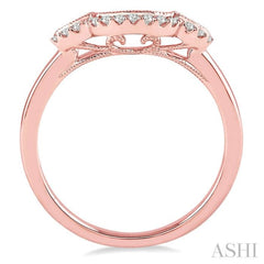 1/10 Ctw Round Cut Diamond Wedding Band in 14K Rose Gold